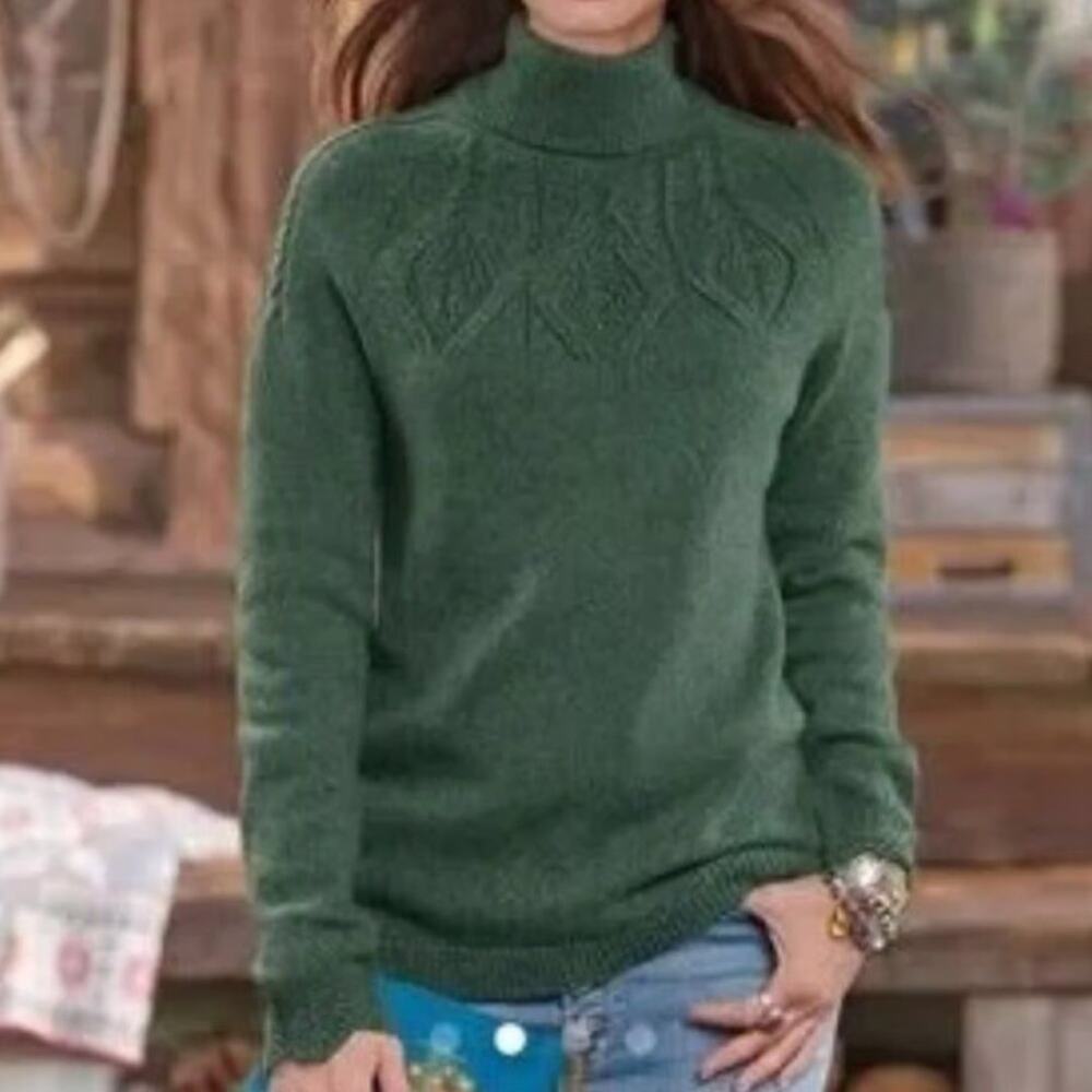 Sundance Womens Fisherman Nordic Slouchy Cable Knit Sweater Mountainview Size S